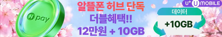 Npay12만원+데이터 10GB+ 혜택