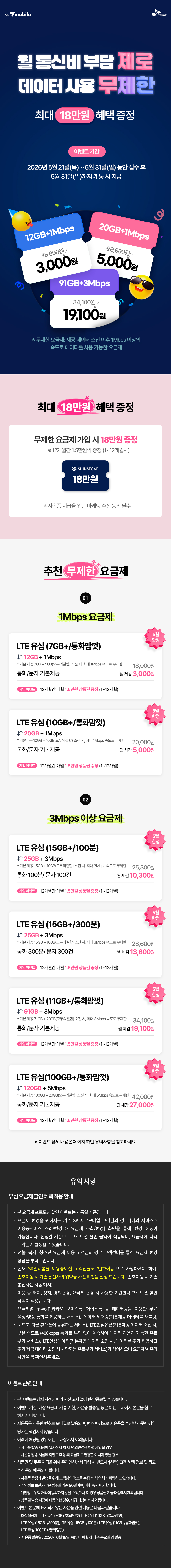 LTE 유심(11GB+/통화맘껏)
